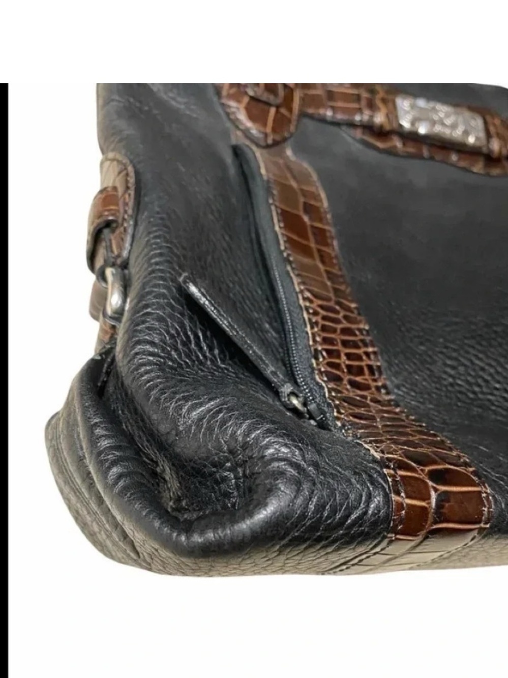 Brighton Heloise Black Pebbled Leather Tote - Picture 8 of 16